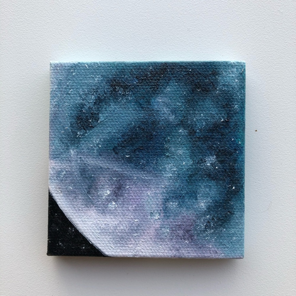 Small moon canvas painting